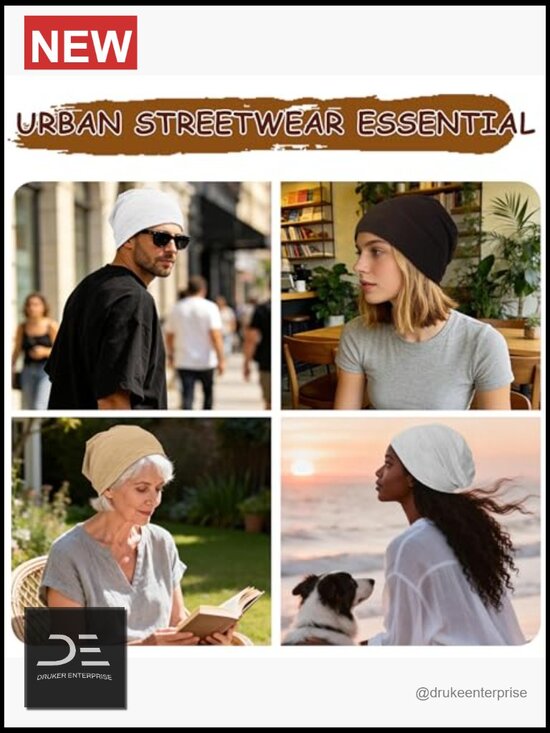 Ultra Thin Slouchy Beanie Hat 100% Cotton Lightweight Unisex Chemo Cap main image 6